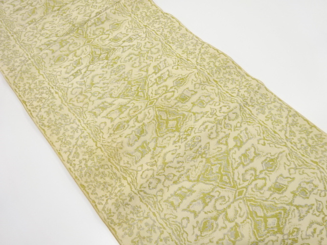 JAPANESE KIMONO / ANTIQUE FUKURO OBI / WOVEN SARASA PATTERN
